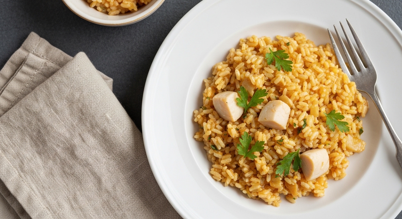 Arroz de Feijão Cremoso com Bacalhau Lascado e Espinafres: Receita Portuguesa Saudável