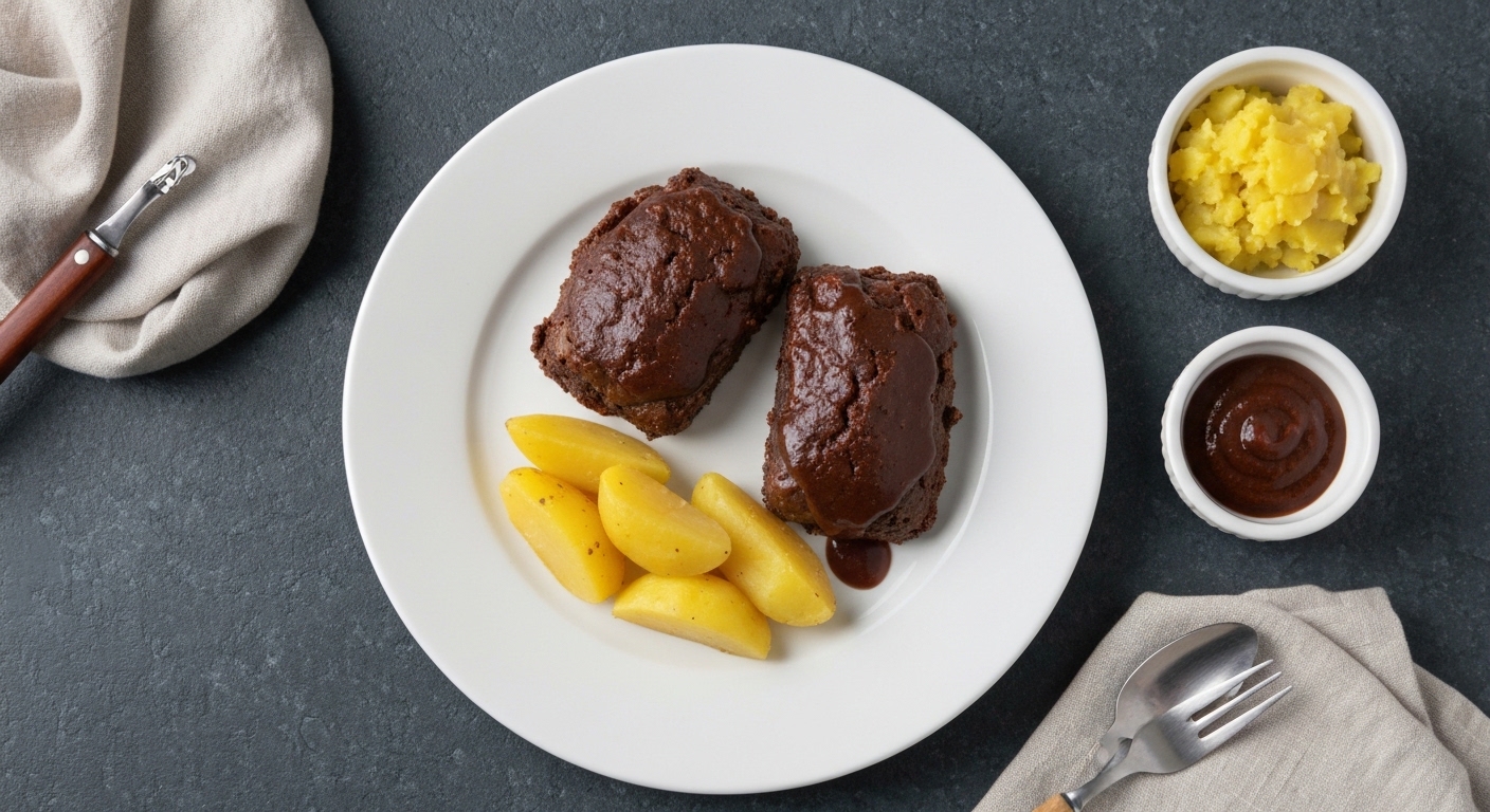 Choco Grelhado Saudável com Batata a Murro e Molho Fresco de Coentros