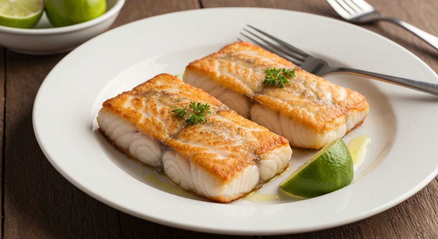 Filetes de Pescada Crocantes com Crosta de Broa de Milho, Amêndoa e Limão - Receita Saudável Portuguesa