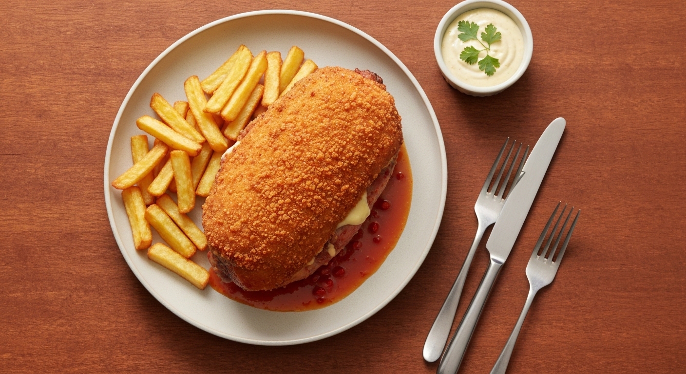 Hambúrguer de Vaca Saudável à Portuguesa na Air Fryer com Molho de Pimentão