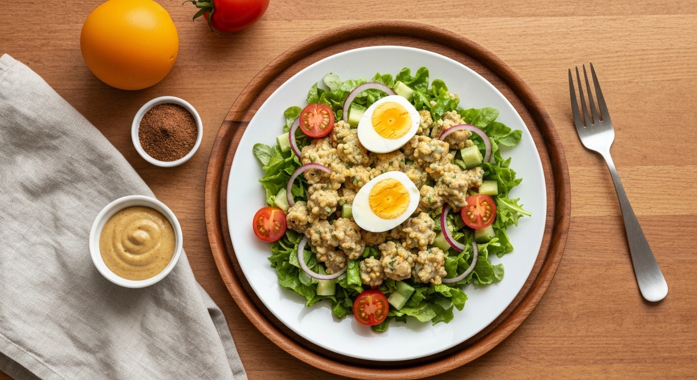 Salada de Grão-de-bico à Portuguesa com Ovo Cozido: Receita Saudável e Fresca